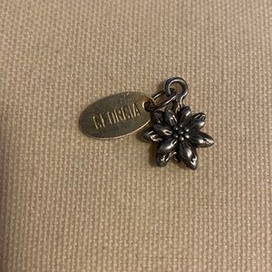 Vintage Silver Georgia State Flower Charm